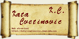Kata Cvetinović vizit kartica